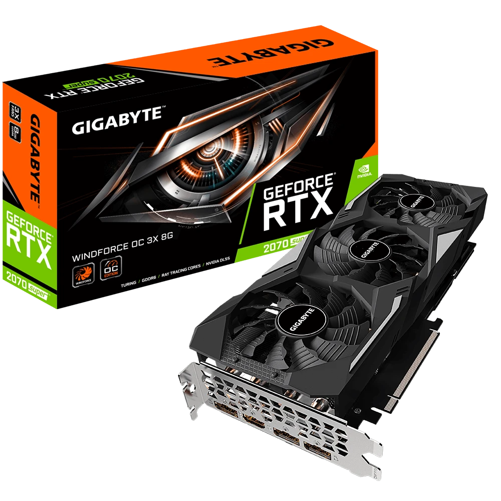 Gigabyte GeForce® RTX 2070 SUPER WINDFORCE OC 3X 8G  (Rev. 1.0/1.1)
